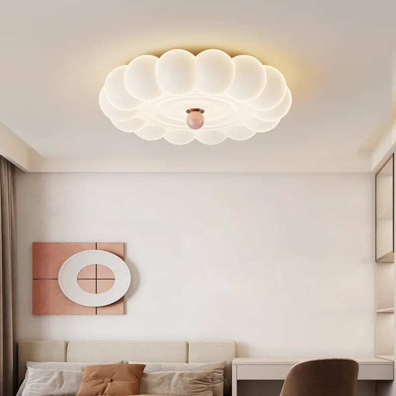 French retro cream lamp bedroom ceiling light creative master bedroom pendant light
