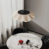 Korean Style Modern Art Decor Fabric LED Chandelier - Contemporary Textile Ceiling Pendant Light Fixture for Living Room, Bedroom & Dining Room