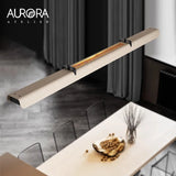 Modern Minimalist Dining Room Chandelier LED Pendant Lamp for Dining Table Restaurant Cafe Bar Office Hanging Lights Long Strip