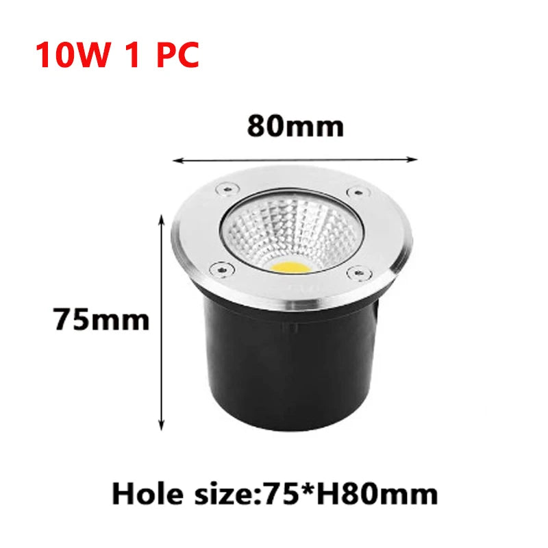 IP67 Outdoor Waterproof Led Light Garden Underground 5W 10W 15W Buried Garden Path Spot Recessed Underground Lamps Warm White