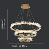 French Light Luxury Lamps Modern Minimalist Living Room Diningroom Bedroom Lighting Internet Celebrity Ring  Crystal Pendant