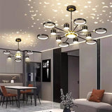 2025 New Chandeliers Romantic Starry Modern Ceiling Light Fixture 6 Lights White Creative Home Stepless Dimmable  Ceiling Lamp