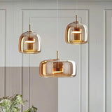 Zhongshan glass lighting fixtures Nordic modern minimalist  bar counter restaurant chandelier living room art designer iron