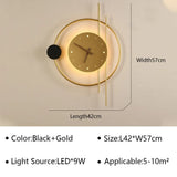 Modern LED Wall Lamp Clock Sconce for Bedroom Bedside Living Dining Room Aisle Porch Corridor Home Decors Lighting Fixture Luster