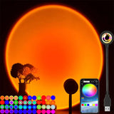 Tuya Smart Sunset Lamp USB Projector LED Night light with Remote Bluetooth App Control Atmosphere Mood Light for Photography
