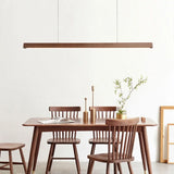 Japanese Minimalist Restaurant Bar Counter With Antique Wooden Pendant Lights Office Reception Area With Eye-Friendly LED Light