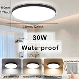 Bathroom Light Waterproof Led Ceiling Lights 18W 30W 40W Round Led Ceiling Lamp For Kitchen Living Room Balcony Toilet 110V 220V