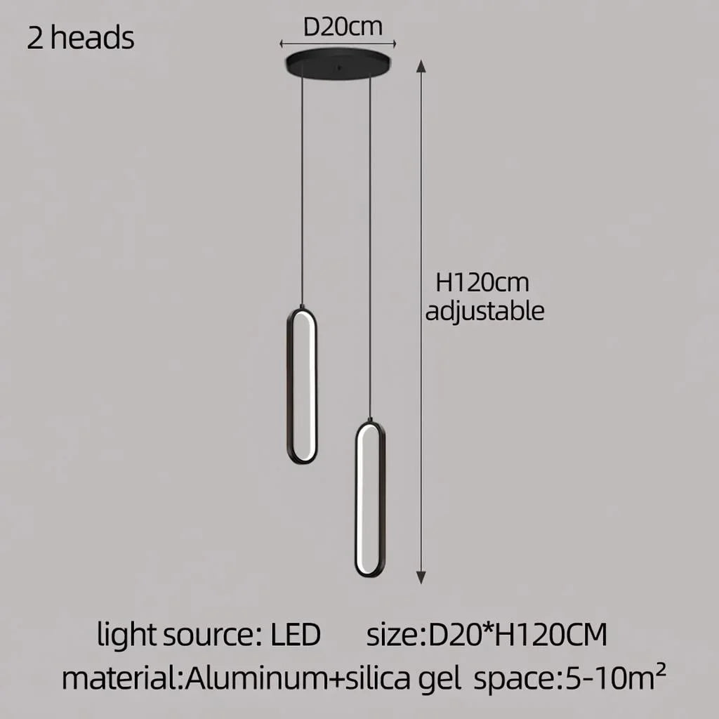 Minimalist Staircase Chandelier Nordic Modern LED Pendant Light Ceiling Lamp Hanging light For Living Room Restaurant Villa Loft