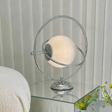 Scandinavian Table Lamp Nordic Chrome Table lamp for Bedroom Living Room Glass Ball LED Rotating Desk Light