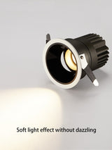 Led Spotlights Recessed Spot Light Opening 75mm Ceiling Lamp Aluminum White Black Foco Anti Glare Lights For  Living Room Home