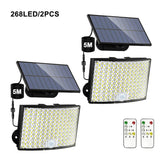 348 LED Solar Motion Sensor Outdoor Light - Powerful Waterproof Security Spotlight Wall Lamp for Garden, Yard & Garage