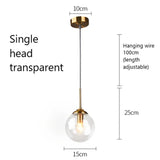 Nordic Modern LED Hanging Lamp Glass Pendant Lights for Kitchen Dining Room Bedroom Nordic Pendant Lamps Home Lighting Fixtures