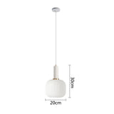 Nordic Glass Pendant Lights LED Retro Dining Room Bedroom Single Hanging Lamps Minimalist Minimalist Milk White E27 Lampshade