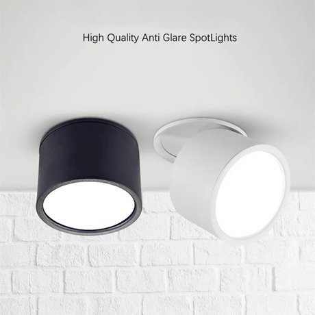 Dimmable LED Downlights Anti-glare Folding Rotation Recessed Ceiling Lamp 9W 12W 15W 20W 110V 220V Driver COB LED Spot Lights