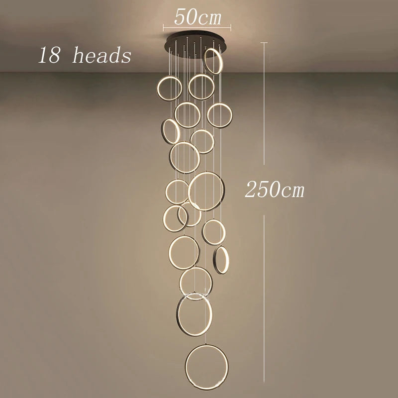Contemporary Glass Globe Chandelier – Matte Black & Gold LED Pendant Light for Modern Living Room – Designer Indoor Hanging Light Fixture