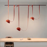 Nordic Art Leather Metal LED Chandelier Living Dining Room Bedroom Bar Island Luminaire Personalized Home Decor Lighting Fixture