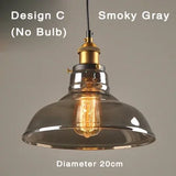 Clear Gray Amber Colour Vintage Pendant Lights Dining Glass Hanging Lamp Russia Loft Luminaire Modern Bedroom Light Fixture