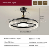Fan Light 2026 New Living Room Light Luxury High end Italian Minimalist Restaurant Ceiling Fan Light Whole House Lighting Fixtures