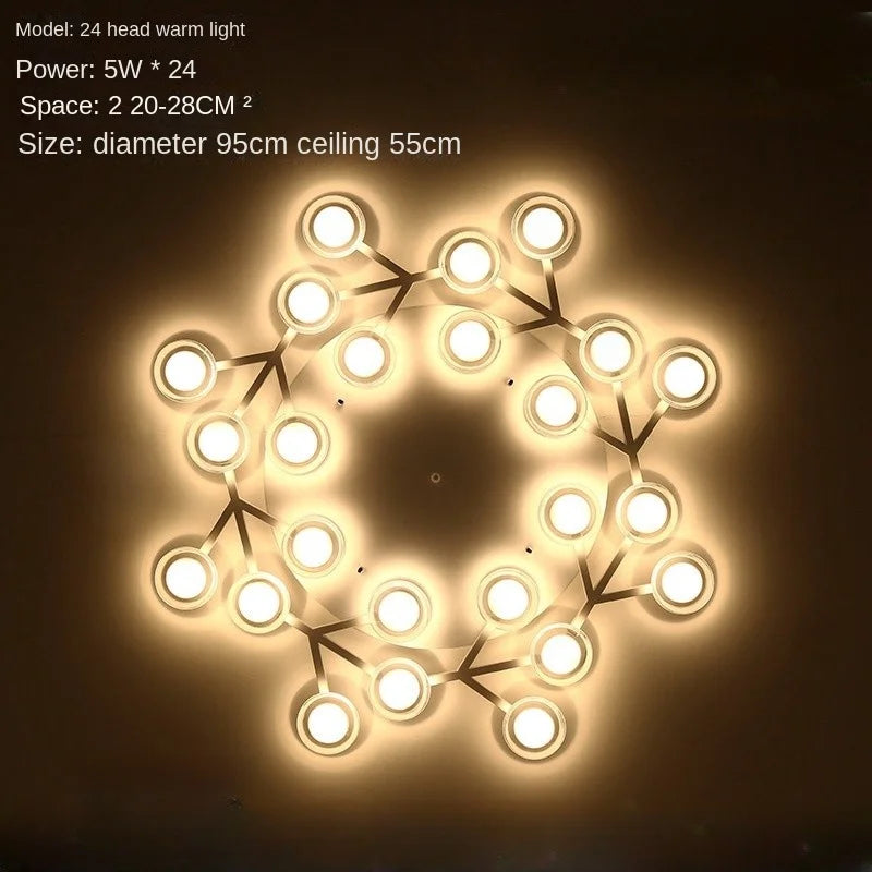 Nordic Living Room Ceiling Lights Post-modern Minimalist Bedroom And Study Lights Artistic Creativity Led Plum Blossom Lights