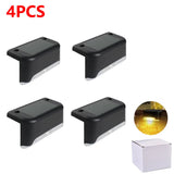 4/16 Pack Solar Step Lights Outdoor Motion Sensor - Waterproof Auto On/Off Stair Lamp
