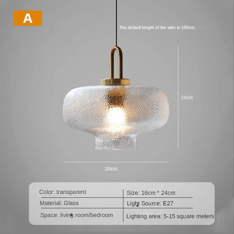 Modern LED Lantern Glass Ceiling Chandeliers Minimalist Nordic Living Dining Room Hanging Light Home Decors Pendent Lamp Fixtures