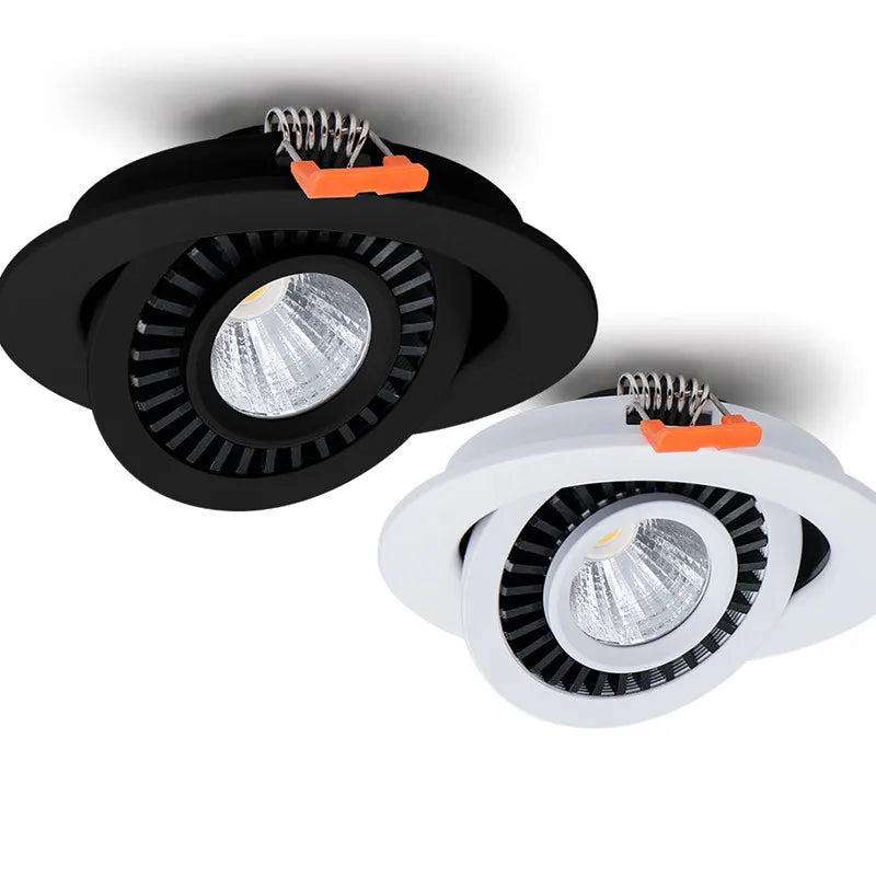 Led Downlight Surface Orientable Led Spot Lights For Ceiling Lamp Round 360°Angle Adjustable Dimmable AC110/220V  For Restaurant