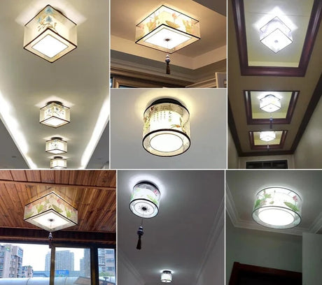 Corridor Warm Ceiling Light Hotel Villa Hotel Entrance Foyer Entrance Balcony Light