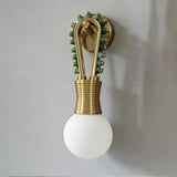 French Retro Wall Lights Sconce Mid-Century Modern Designer Brass Bedroom Headboard Living Room Entrance Decorative Lamp