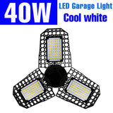 200W Deformable LED Garage Light (E26/E27) AC85-265V - Foldable High Bay Ceiling Lamp for Workshop, Warehouse & Basement