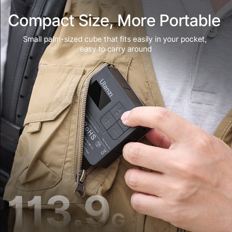 Ulanzi VL49 PRO Mini Selfie RGB Light Atmosphere Lighting 2500K to 9000k For Phone Photography Beauty  Atmosphere Fill Lamp