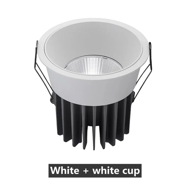 Dimmable Led Downlight Recessed Ceiling Lamp Spotlight Aluminum COB 110V 220V Home Office Store Spot led Hole 65/75/90mm