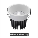 Dimmable Led Downlight Recessed Ceiling Lamp Spotlight Aluminum COB 110V 220V Home Office Store Spot led Hole 65/75/90mm