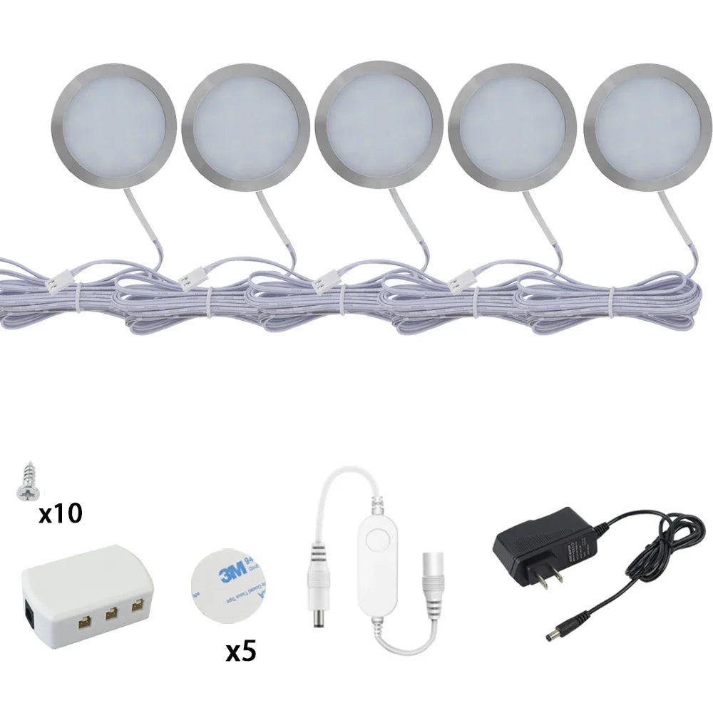 Tuya Wifi 12V LED Under Cabinet Lighting Dimming White/ Warm White Kitchen Counter Furniture Lighting Kit for Alexa Google Home