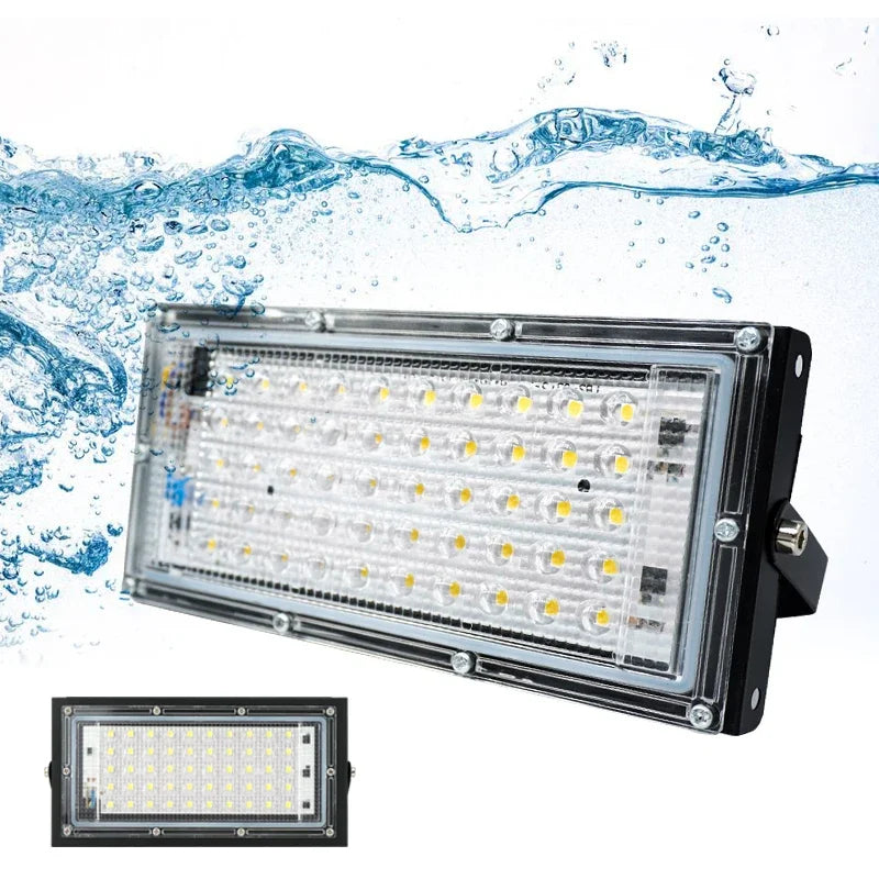 LED Flood Light Outdoor (50W/100W) AC110V/220V - IP65 Waterproof Exterior Reflector Projector & Focus Spotlight