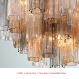 Modern Gold Silver Murano Glass Chandelier Dimmable 3-Color Adjustable Hanging Height Pendant Light Luster for Living Room 2026