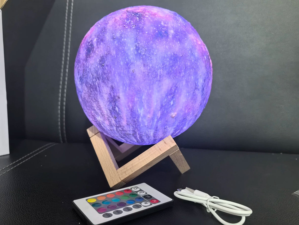 Moon, Galaxy, and Moonlight Lamps — Supports Remote and Touch Control — Moon Night Light