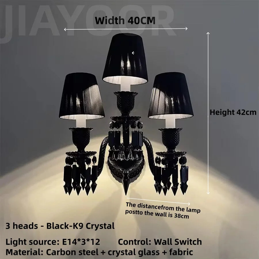 Luxury Crystal LED Wall Lamp - Modern Sconce Light Fixture for Villa Living Room Background, Bedroom Bedside & Home Decor