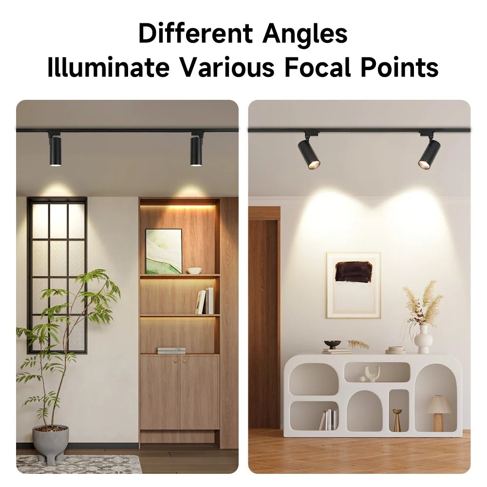 Full Set LED Track Lighting System - COB Ceiling Spotlights for Kitchen & Living Room