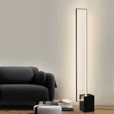 Modern Black Rectangle Led Floor Lamp Living Room Decors Led Standing Lights Loft Hotel Bedroom Bedside Dimmable Floor Lighting