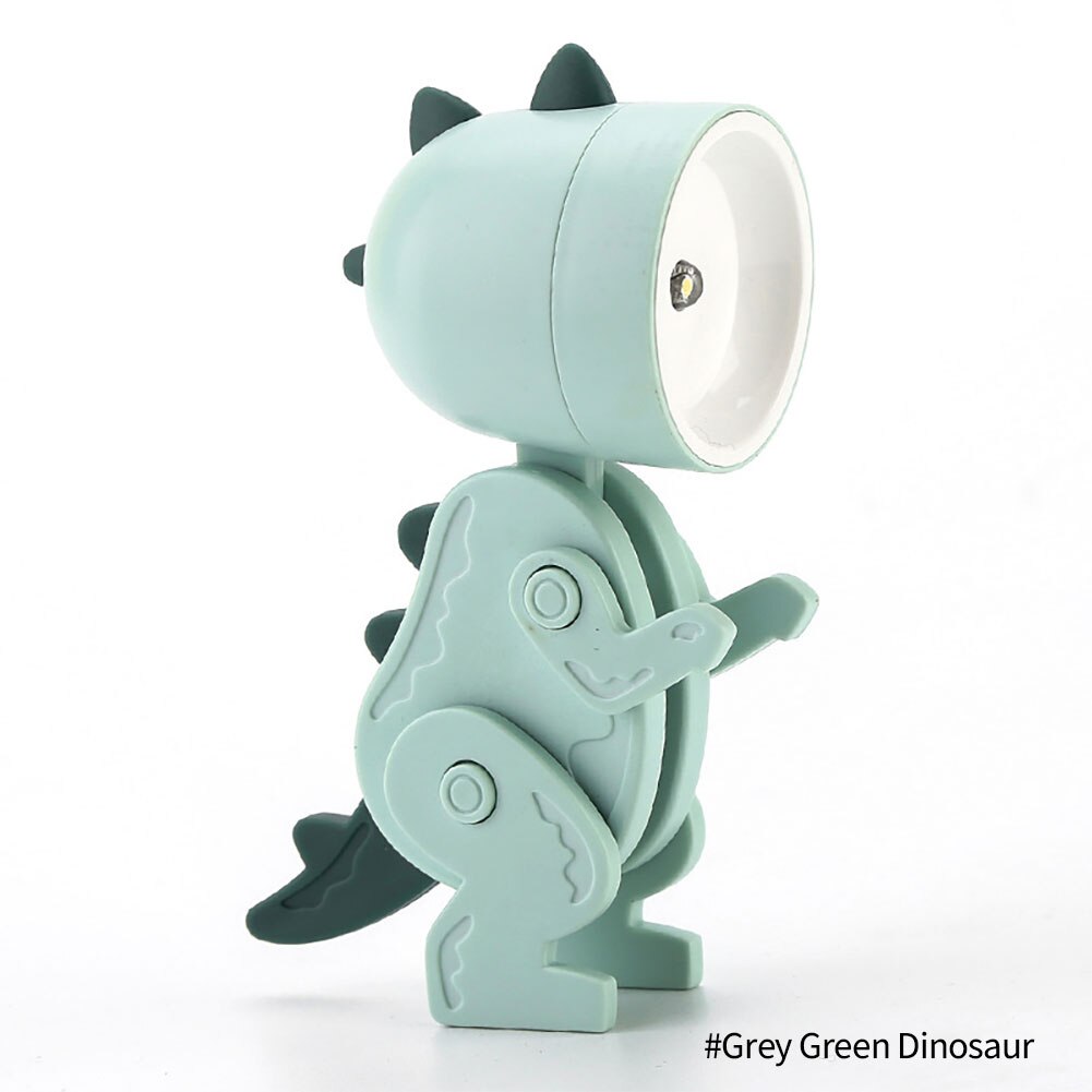 Mini LED Night Light Folding Desk Lamp Cute Pet Lights Dog Deer Dinosaur Flower Portable Night Light Student Living Room Decor