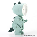 Mini LED Night Light Folding Desk Lamp Cute Pet Lights Dog Deer Dinosaur Flower Portable Night Light Student Living Room Decor