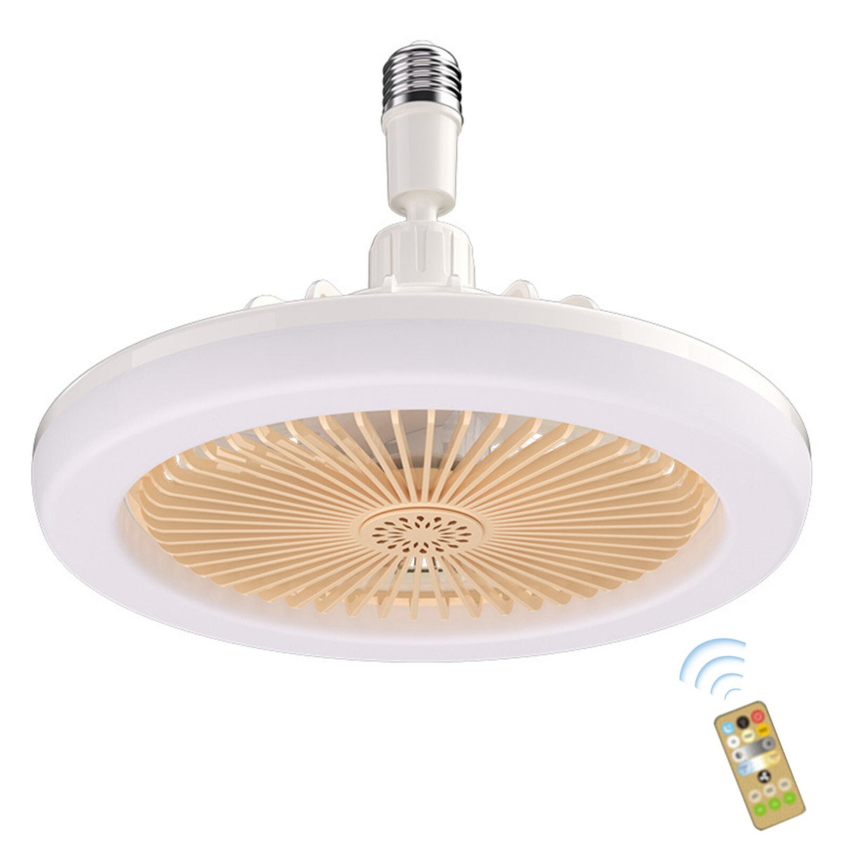 30W Ceiling Fan with Lamp E27 Converter Base Silent Cooling Fan Light Remote Control Home Chandeliers 3 Speed Fan for Bedroom