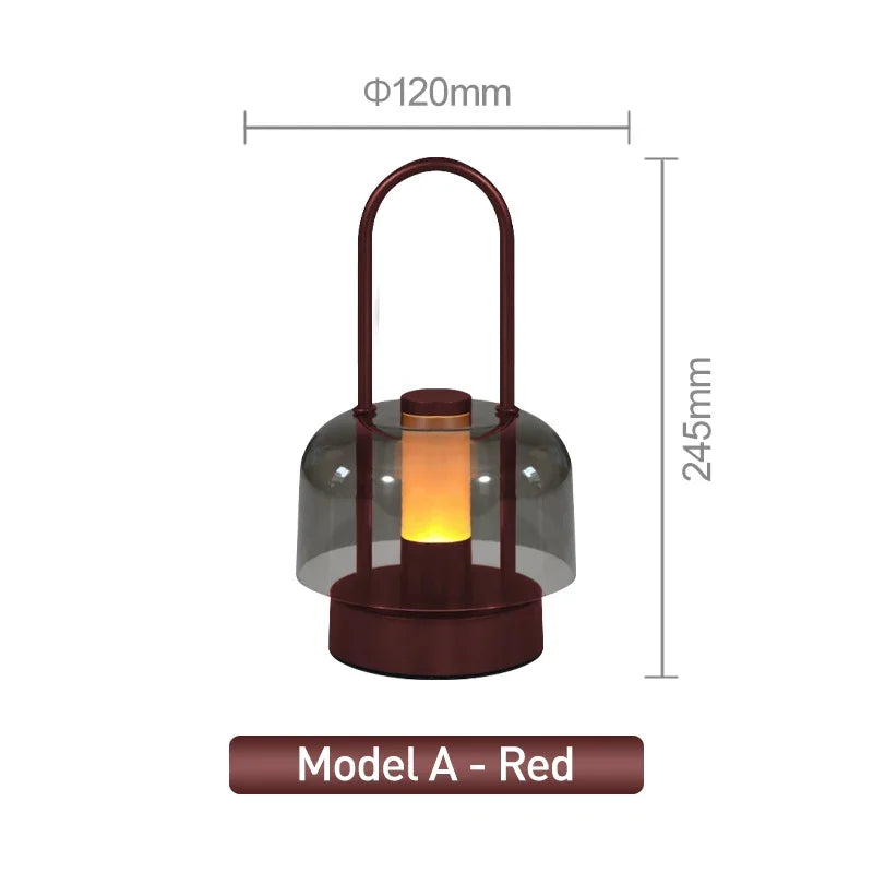 Modern Retro Nordic Desk Lamp - Rechargeable Cordless Indoor Table & Camping Lamp
