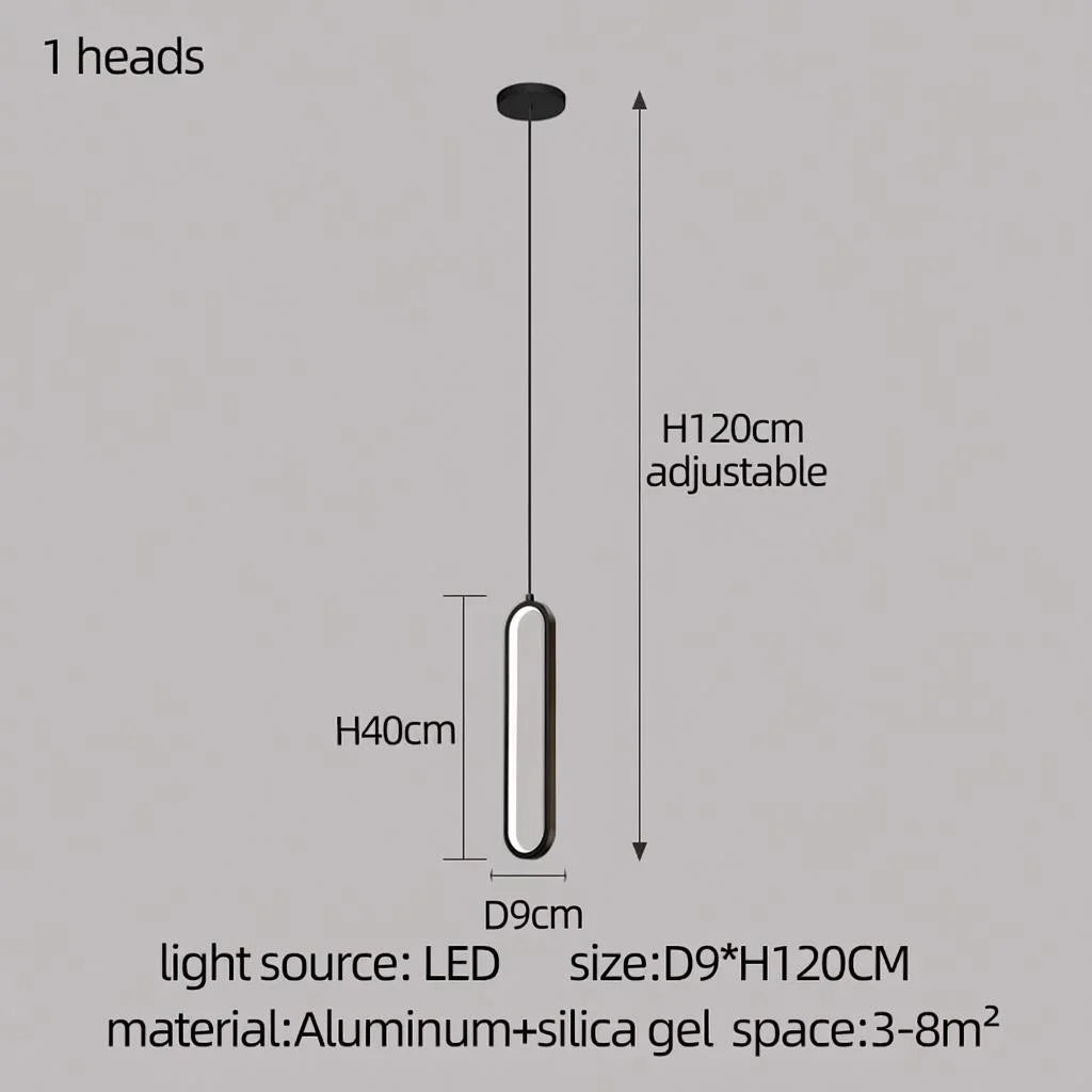 Minimalist Staircase Chandelier Nordic Modern LED Pendant Light Ceiling Lamp Hanging light For Living Room Restaurant Villa Loft