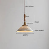 Butterfly Ceramic LED Pendant Lamp Beside Wooden Handle Copper Socket Home Decors Bedroom Dining Living Room Light Hang lamp