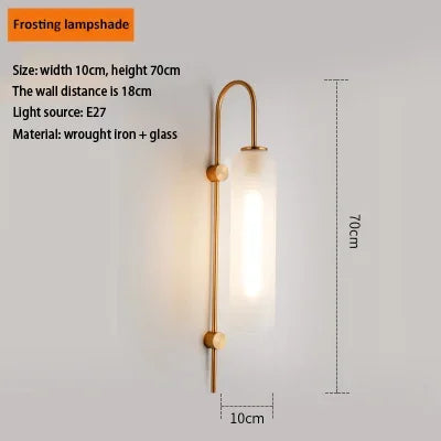 Modern Designer Glass LED Wall Lamp Bedroom Bedside Living Room Restaurant Staircase Bar Indoor Lighting Decors Light Fixtures