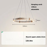 Trendy Home Decoration Round Linear Natural Stone Chandelier Lighting Lustre Para Sala Estar Hanging Lamps For Dinning Room