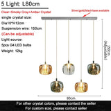 Modern Art Crystal Ball LED Chandelier - Long Staircase Hanging Lamp