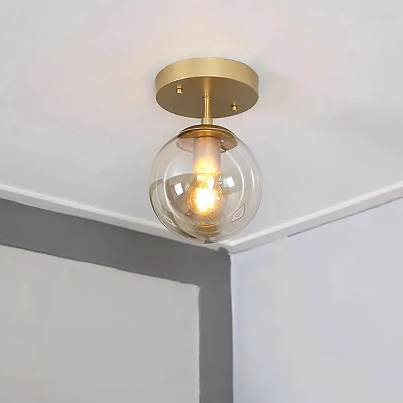 Modern E27 LED Glass Ceiling Lamps Cheap For Restaurant Aisle Corridor Balcony Decoration Luxury Led Ceiling Light