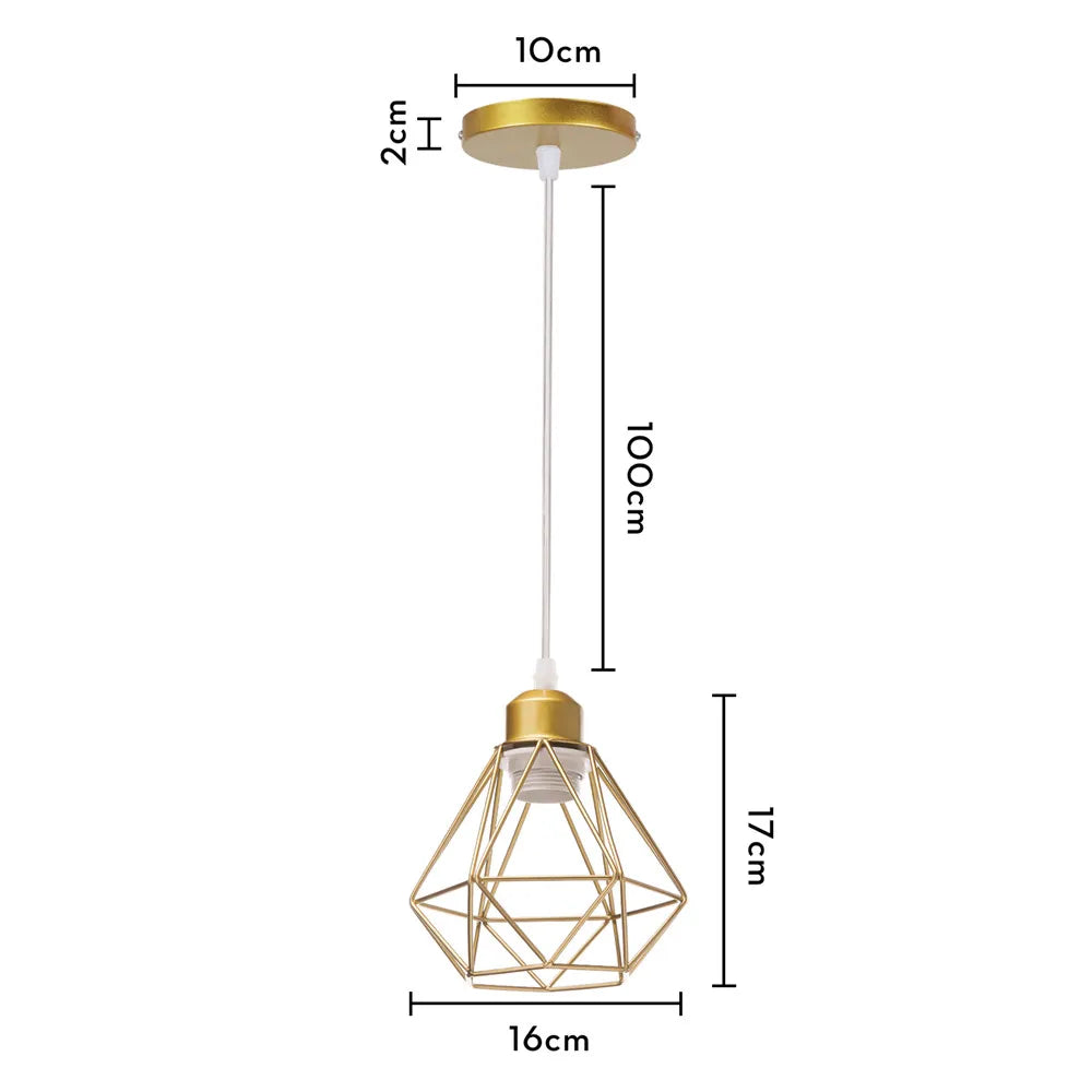 Vintage Pendant Lamp Iron Frame Ceiling Lighting Paint Restaurant Teahouse Chandelier Indoor Wrought Metal Modern Pendant Lights